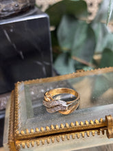 Ladda upp bild till gallerivisning, Ring 18k vitt &amp; rött guld med diamanter
