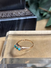 Ladda upp bild till gallerivisning, Turkosring, 18k guld. Hugo Grun &amp; Co
