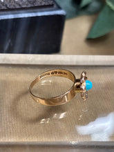 Ladda upp bild till gallerivisning, Turkosring, 18k guld. Alton 1969
